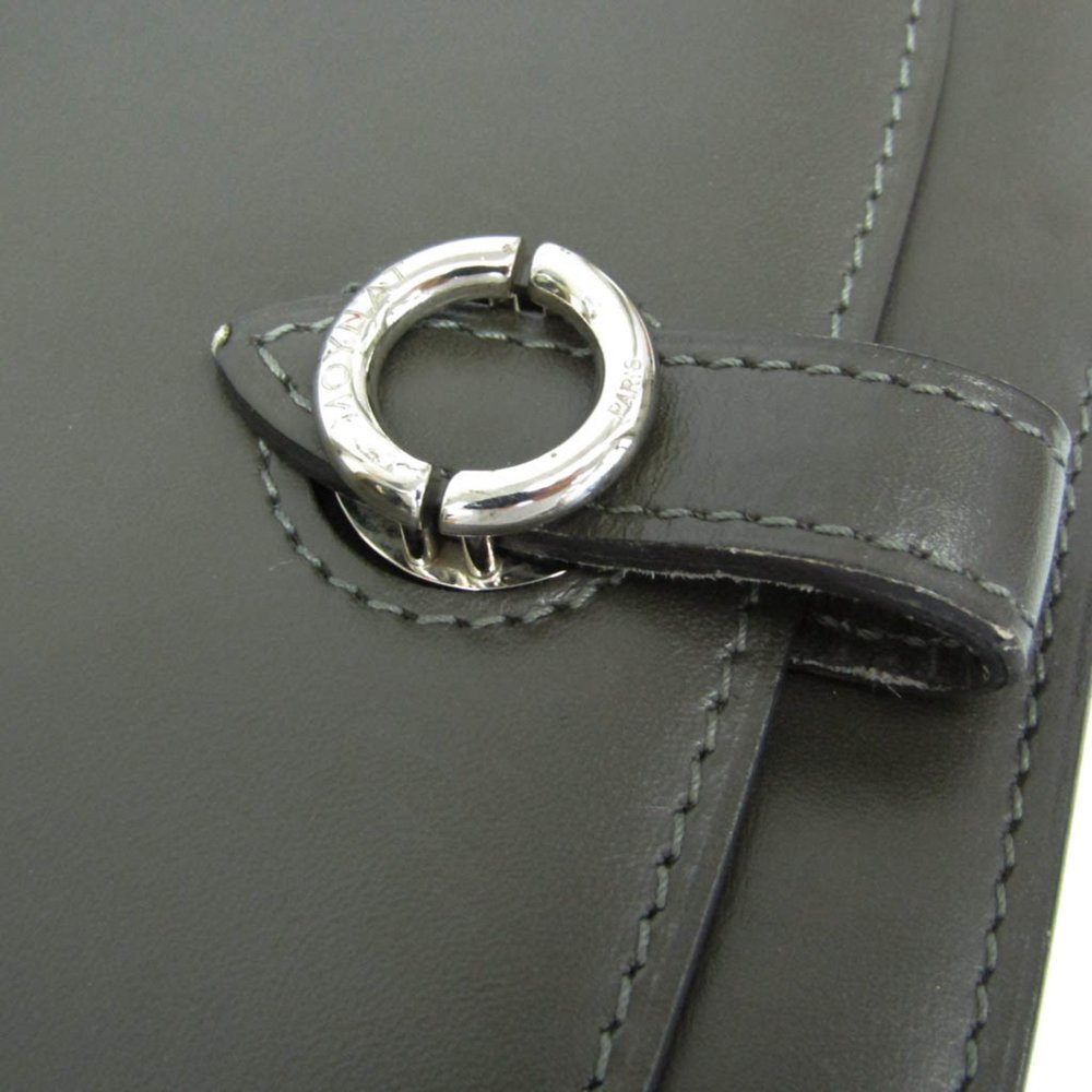 Moynat Women's Leather Shoulder Bag Dark Khaki - Picture 7 of 10